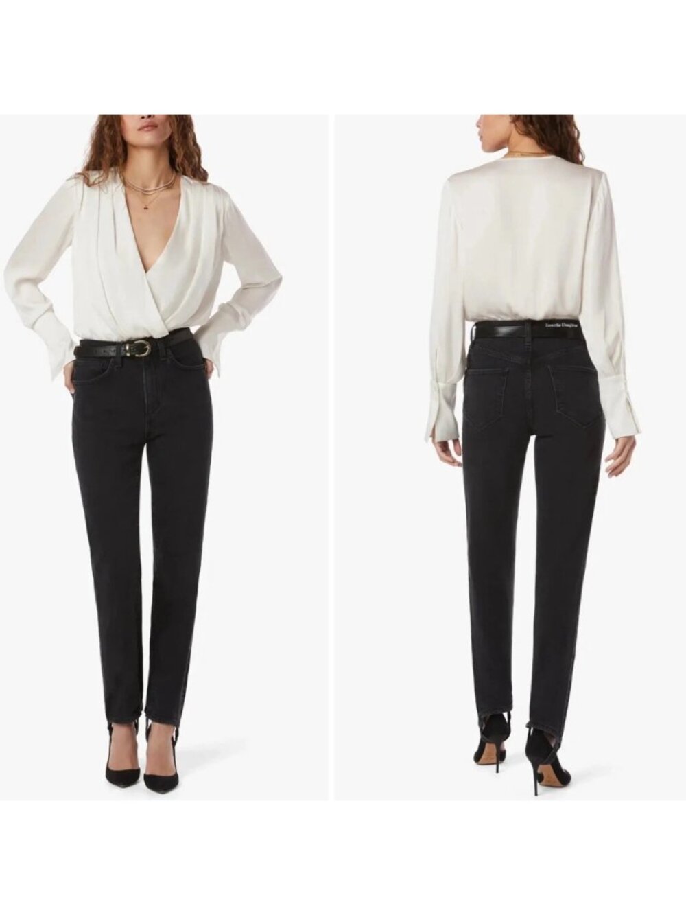 NWT $228 Favorite Daughter sz 27 The Evelyn High Waist Slim Stirrup Jeans Storm